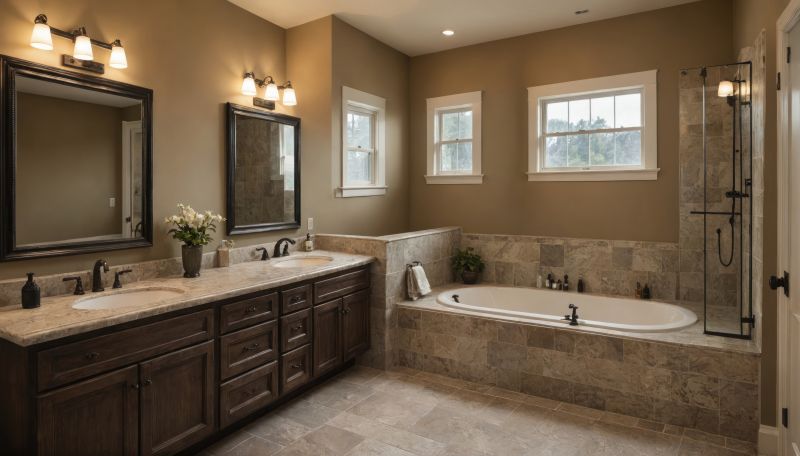 Elegant Bathtub and Vanity Combination