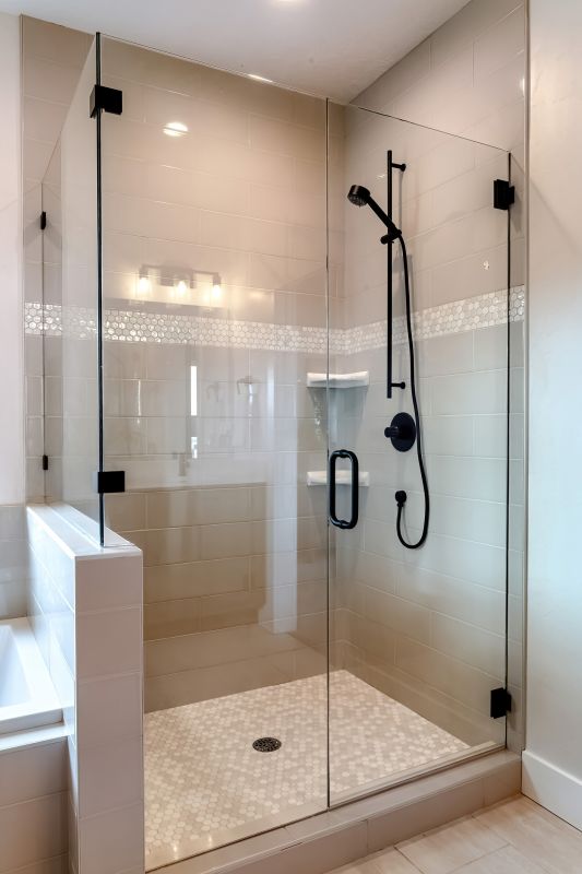 Black Matte Fixtures in Shower
