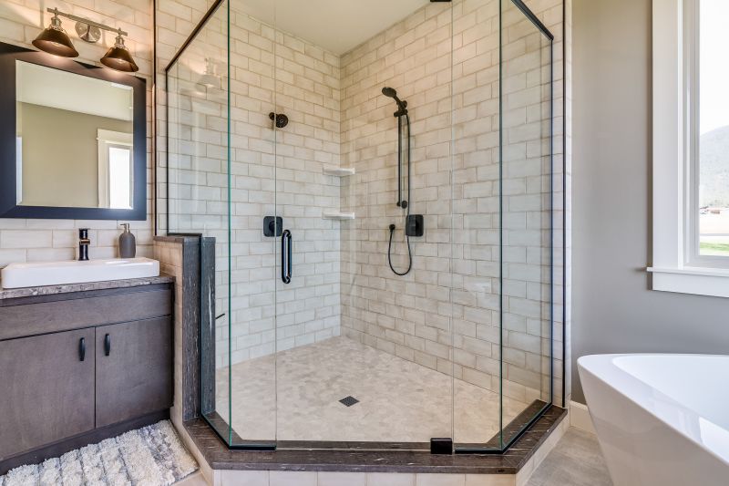 Compact Shower with Glass Door